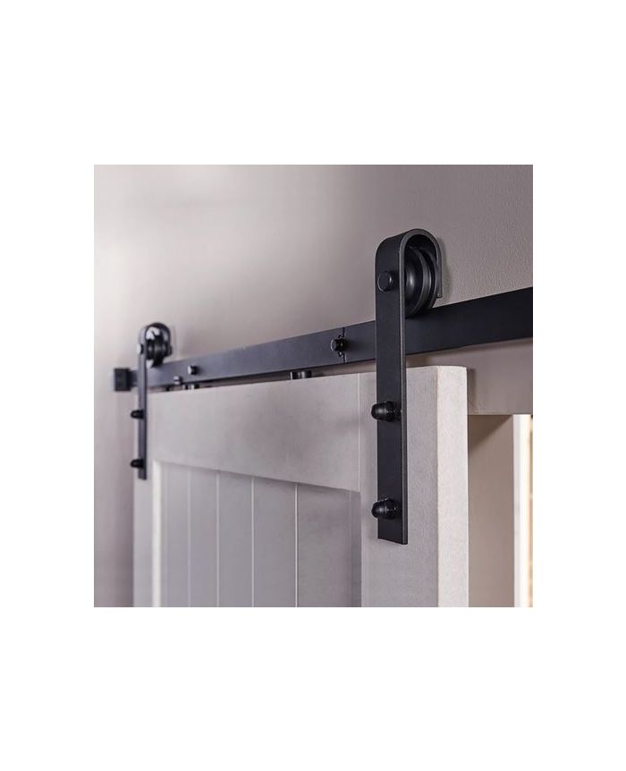 Kit de rail pour porte coulissante Acier noir SET4529NO - La